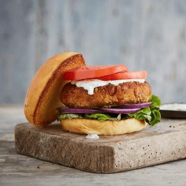 Vibrant Chickpea Daal Burger With Herby Mayo