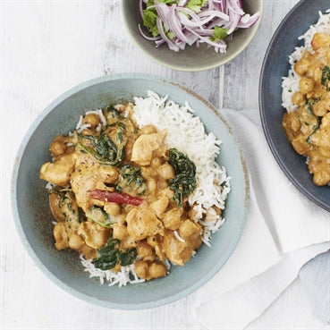 One-Pot Chicken, Chickpea and Kale Coconut Curry
