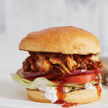 Spicy Pulled Chicken Burgers