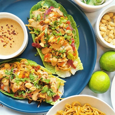 Lettuce Wraps with Thai Red Curry Tofu by Anisha